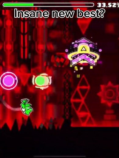 INSANE new best on YATAGARASU??? #geometrydash #gd #mobile #gaming #extremedemon #newhardest