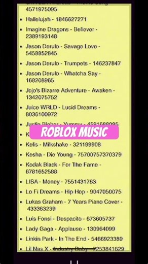 Roblox music codes - May 2026 #music #roblox #ranking #song