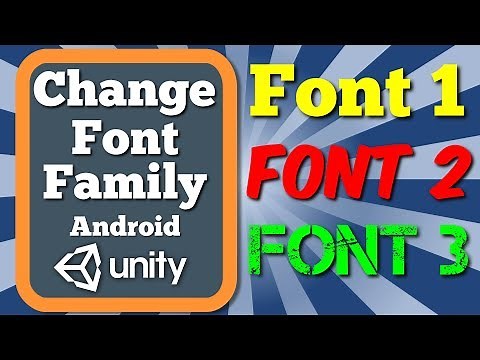 Unity Tutorial How To Change Font Family Option Of Text Gameobject With C# Script In Android Game
