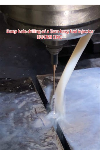 Deep hole drilling of a 3cm-long fuel injector with DUOMI CNC. #microholedrilling #cncdrillingmachinemanufacturer #cnc #cncdrillingandtappingmachine #fyp #newcncdrillingmachine #newcncdrillingmachine