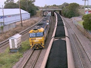 Triple NR class pass High St Station, Maitland - Pacific National Freight Trains in Australia