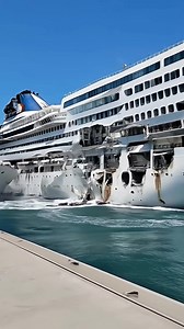 288K views · 272 reactions | Cruise Ship Lost Control and Scraped Near the Dock AI | Flight sim viral | Facebook