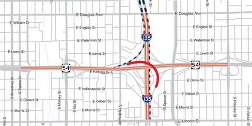 KDOT adjusts start date for long-term closure of Kellogg on-ramp