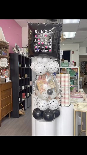 This was so much fun to create. Bingo fundraiser for HSOP. This design is full of WV Lottery Tickets but we can create fabulous gifting for ANY theme. Just call@or stop in to discuss your gifting ideas or to get ideas. #giftideas2024 #Graduation2024 #fundraiser #birthdaycelebration #Retirement #showergift #newhome2024 #giftshop #balloondecor #balloonartist #balloonstuffing #presentation #creativity #PremiumConwin #victoriawest #lifewithvictoriawest #giftgalleryofvienna #balloonsongrandcentral | 