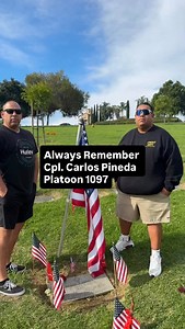 Didnt want to go visit my bro CPL. Carlos Pineda alone, so I always take my son, but my wife and daughter wanted to come and mourn with me. As soon as I pull up, my boot camp bro Juarez was there!!! He was the thumper of the platoon and put everyone on check. Luckily, I was always on his good side. Then Lopez showed up 30 mins later and got to connect with him too. Definitely 👍 good vibes with him and I remember he lives by USC. I am thankful to God, we all always pay respects to our fallen bro