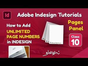 Adobe Indesign tutorials in tamil Class 10 | How to add automatic page numbers in indesign