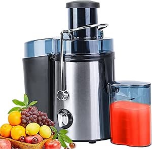 Amazon.com: KOCASO 1000W Centrifugal Juicer Machines Vegetable and Fruit - 2 Speeds, Wide Mouth 2.6” Feed Chute, 304 Stainless Steel Juice Extractor with 17Oz Juicer Cup and 54Oz Pulp Collector: Home & Kitchen