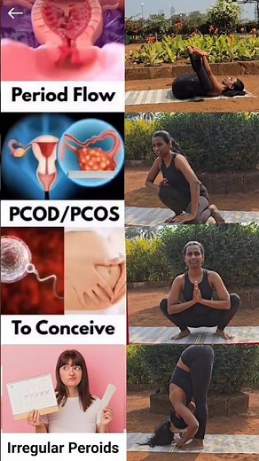 4 yoga exercises for periods, PCOS & hormone balance #womenshealth
