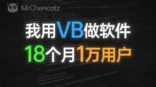 用20年前的VB做人生第一款软件 18个月1万用户 赚了多少钱？