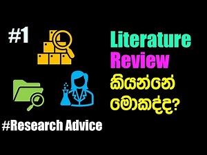 What is a Literature Review? | සාහිත්‍ය විමර්ශනය (Literature Review Sinhalen) #1