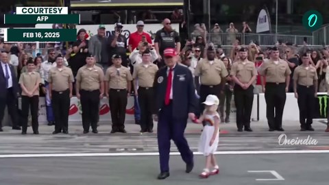Watch Trump's Adorable Granddaughter Carolina Join Grandpa in Presidential Limo at Daytona 500