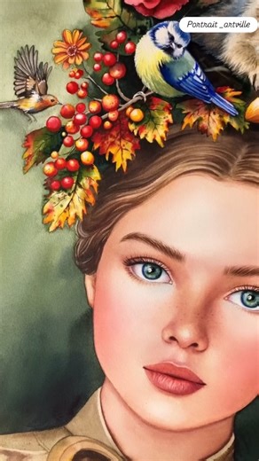 Portrait Artville on Instagram: "Elegance in every stroke. ✨🎨 Capturing beauty through art. A mesmerizing process of a portrait coming to life.Beautiful girl painting, realistic portrait drawing, artistic process video, aesthetic art, fine art techniques, digital/canvas painting, creative drawing, feminine beauty art, step-by-step art. #portraitart #drawingoftheday #beautifulpainting #artreel #creativeprocess @art @drawing_expression @dailyart @art_overnight"