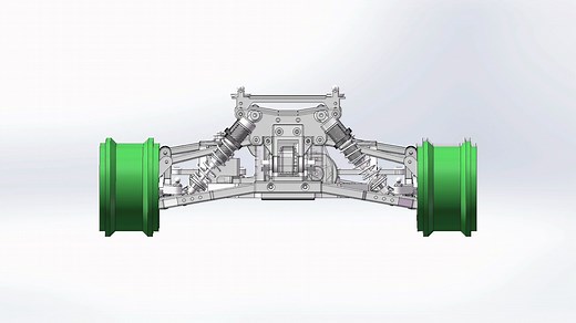 【机械】四驱车（结构）设计模型，solidworks模型