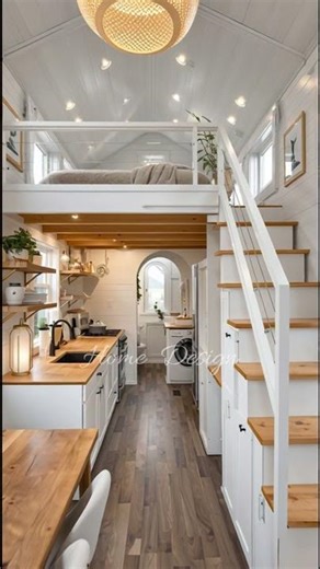 Lofted Bliss: A Tiny Home Dream Cozy Modern Haven #roommakeover #loftinterior #homerenovation #short