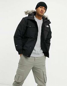 The North Face – Gotham – Parka in Schwarz mit Daunenfutter und Kapuze mit Kunstpelzbesatz | ASOS