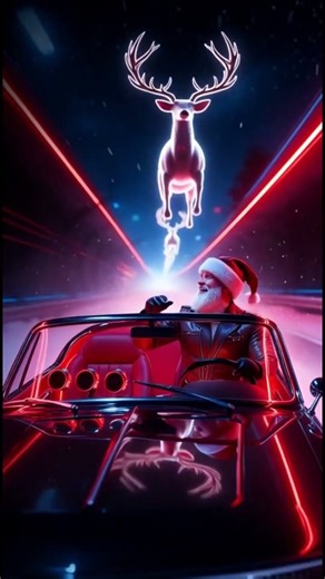 Santa trades his sleigh for a Muscle Car 🏎️❄️ #jinglebellsong