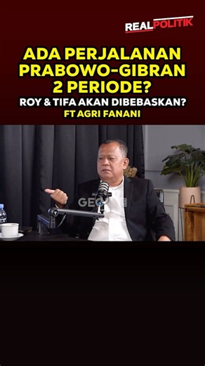 Agri fanani Bongkar! Ada Perjanjian Prabowo–Gibran 2 Periode? Roy & Tifa Akan Bebas?