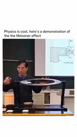 QUANTUMBYTES on Instagram: "The Meissner effect is a fundamental property of superconductors, where a material expels all magnetic fields from its interior when it transitions into the superconducting state below a critical temperature. This effect was discovered by Walther Meissner and Robert Ochsenfeld in 1933. Unlike perfect conductors, which can trap magnetic fields, superconductors actively repel them, resulting in a magnetic field of zero inside the material. This causes phenomena like mag