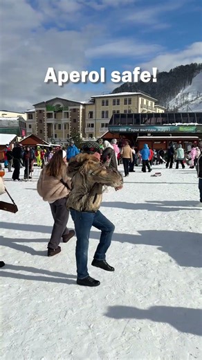 Almost smashed the Aperol! 🍹😱 Just 51yo Andy bringing the fire to the slopes! #runningman