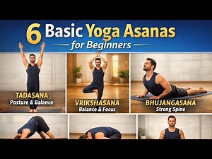 6 Yoga Asanas for Beginners | Step-by-Step Guide#yogaforbeginners#basicyoga#6yogaasanas#healthtips