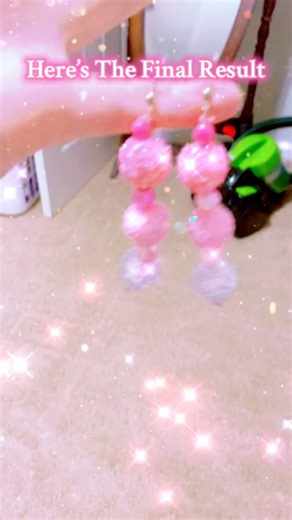 Watch Me Create Glitter Ball Beaded Earrings