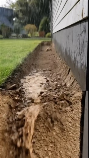 Serg Pasa on Instagram: "French drain in 25 seconds (sectional diagram) 💧 #drainage #foundation #construction #repair"