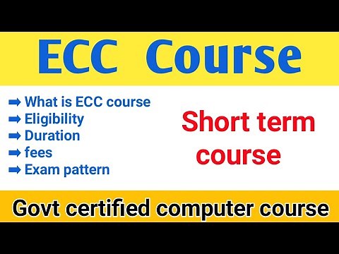 ECC course kya hai full information in Hindi | short term computer course for govt job | what is ecc