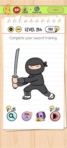 Brain Test Level 254 Solution & Walkthrough | Tricky Puzzles (Android & iOS Shorts)