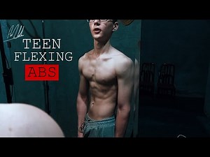 15 Years Old ATHLETIC Teen Flexing ABS #11