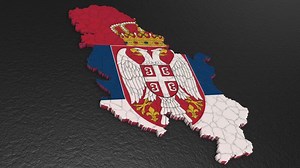 Serbia map 3d. 3d map of Serbia.