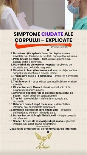 Simptome ciudate ale corpului – explicate