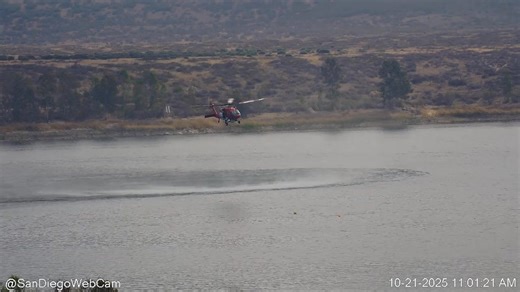 San Diego Fire-Rescue Department dropping swimmers in Lake Otay | San Diego Web Cam