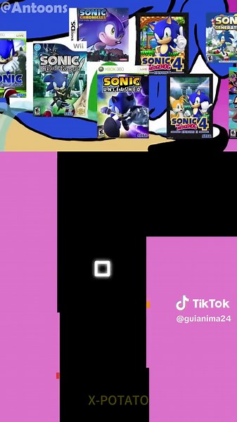 Poor Sonic 3 😭 Xpotato Bouncing Square Animation