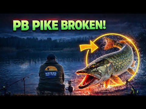 PB PIKE BROKEN AT THE MOTORWAY POND #bigpike #deadbait #pikefishing