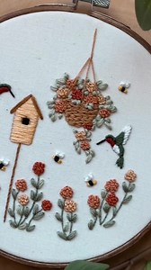 PDF Pattern - 6" Spring Hummingbirds - Step by Step Beginner Embroidery Pattern With Youtube Tutorials - Etsy