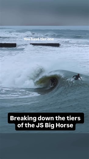 Surfline on Instagram: "@brettbarley prefers step-ups with the wide point forward, designed to be ridden shorter in heavy conditions. The Big Horse by @jsindustries99 is not that. Think narrow nose and volume hidden along the stringer, tapering into pinched rails. Watch Brett put Tier 1 and Tier 2 of the Big Horse through the paces in Episode 5 of Under The Glass. Now playing at the link in our bio. @realwatersports"