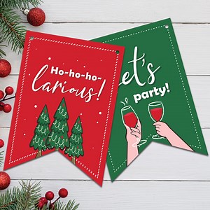 Christmas Party Banner, Holiday Garland - Etsy