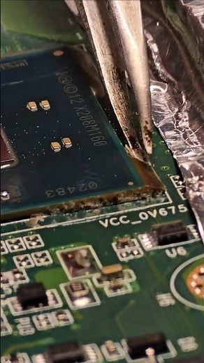 Removing BGA Chip with Corner Adhesive 🧠🔥 Pro-Level Desoldering!