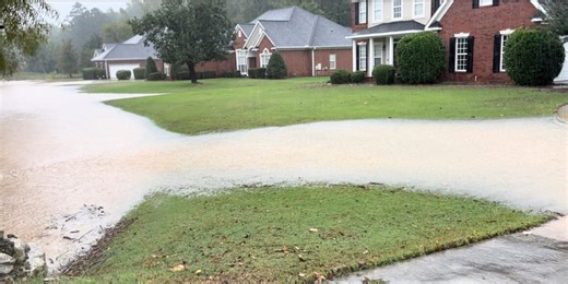 Flood-prone area in Evans sees high water levels ahead of Helene