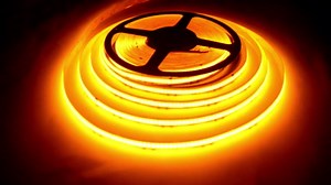 Warm Dim COB LED Tape Light – 3000K to 1800K Dim-to-Warm, Dot-Free Strip, UL Listed, Flexible LED Strip Light for Ambient & Accent Lighting 3.05w/ft 8FT Pack