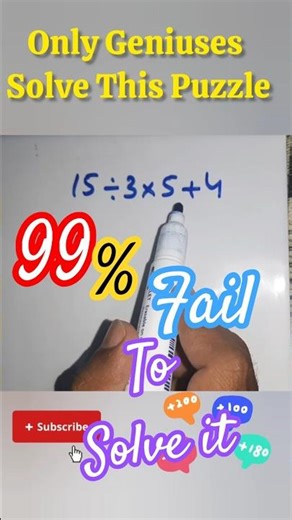 Are You Smarter Than the Average Person? Prove It!”#maths #pemdas #shorts