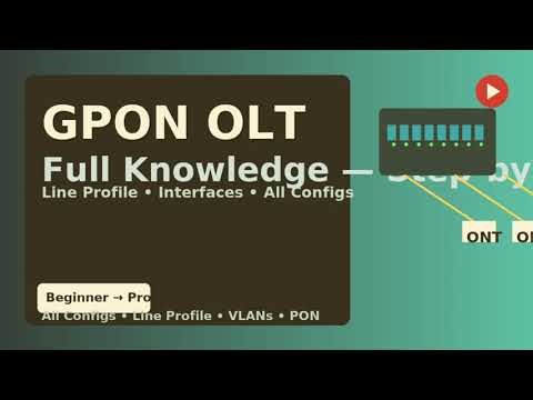 📌 GPON OLT Full Knowledge | Step-by-Step Configuration | Line Profile | VLAN | ONT Complete Tutorial