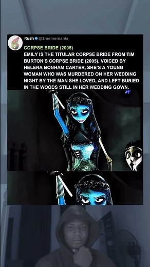 Corpse Bride(2005) Before her 💀, Emily fell for a man who promised to marry her in secret.