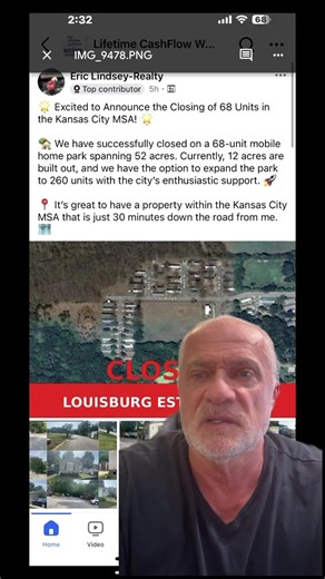 1.2K views · 15 reactions | Awesome mobile home park deal, Eric. Huge potential upside. Keep killing it brother. Text crush to 72345 to apply for mentorship and close deals with others like this. Talk soon | Rod Khleif | Facebook