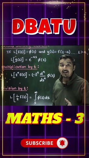LAPLACE TRANSFORM | DBATU MATHS 3 | MOST IMPORTANT FORMULAE | ENGINEERING MATHS #dbatu #dbatumaths3