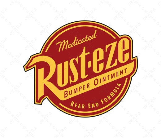 Rust Eze SVG PNG | Race Car Movie Logo Vector | Lightning Birthday Shirt Design | Vintage Racing Decal Cut File for Cricut - Etsy