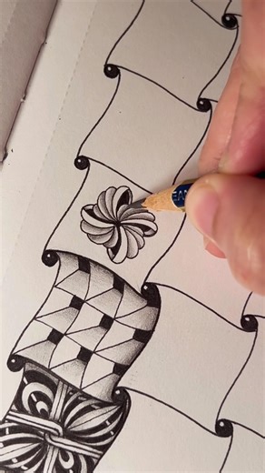 Pattern tutorial 🌸#zenpatterns #zentangle