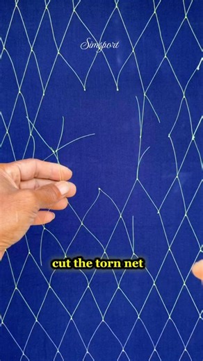 Simsport on Instagram: "How to cut a torn net #net #knot #netservice"