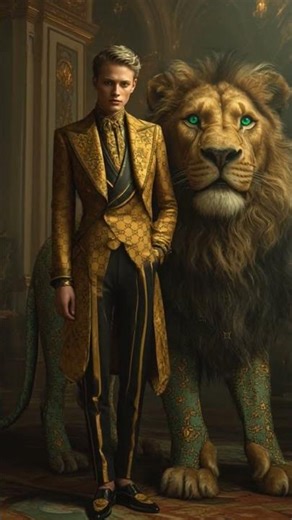 A LION WITH HER OWNER #animals #marvel #edit #animation #ai ‪@SAUMYATOON‬