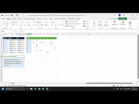 Cómo encontrar un tiempo solapado con otro tiempo en Excel 365